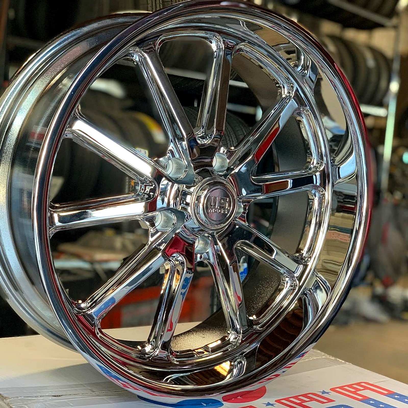 Chrome wheel close-up